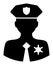 Police Patrolman - Raster Icon Illustration