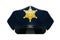 Police peaked cap with star on white background. Illustration design