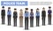 Police people concept. Detailed illustration of SWAT officer, policewoman and sheriff in flat style on white background. Vector il