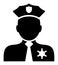 Police Person - Vector Icon Illustration