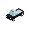 Police pickup service transport vehicle isometric icon