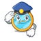 Police Pocket vintage watch on a cartoon