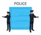 Police Policewoman and Man Vector Illustration