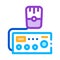 Police radio icon vector outline illustration