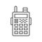 Police radio walkies talkie icon, police related icon editable s