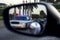 Police on rear view mirror