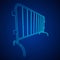 Police riot fence. Vector illustration.