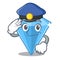 Police sapphire gems isolated in the character