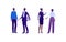 Police security and fbi agent character concept. Vector flat person illustration. Group of african american people. Men and women