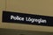 Police sign in English and Icelandic language