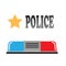 Police. sirens on white background. Vector illustration