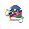 Police smiling flag namibia cartoon character working