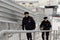 A police squad at the Pavlovsky Posad railway station in the Moscow region