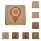 Police station GPS map location wooden buttons