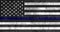 Police Support Flag Grunge Black Blue