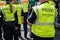 Police team on street at myfest celebration on mayday , 1. mai, Berlin, Kreuzberg