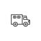 Police truck line icon