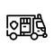 Police truck line icon vector isolated illustration