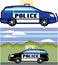 Police vehicle vector