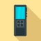 Police voice recorder icon, flat style