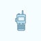 police walkie-talkie field outline icon. Element of crime icon