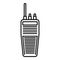 Police walkie talkie icon, outline style