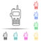 police walkie-talkie multi color style icon. Simple thin line, outline  of crime Investigation icons for ui and ux, website