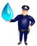 Police with Water drop