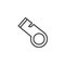 Police whistle outline icon