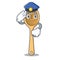 Police wooden fork character cartoon