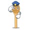 Police wooden spoon character cartoon