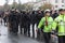 Police workers of Czech Republic are marching on military parad