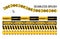 Police yellow tape danger caution seamless brush