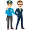 Policeman Arresting Criminal Businessman
