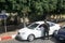 Policeman checking driver in Tunis