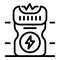 Policeman electro shocker icon, outline style