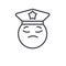 Policeman Emoji concept line editable vector, concept icon. Policeman Emoji concept linear emotion illustration