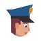 Policeman face avatar cartoon character