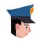 Policeman face avatar cartoon character