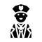 Policeman glyph flat vector icon