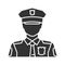 Policeman glyph icon