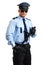 Policeman hold nightstick