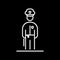 Policeman icon avatar simple flat style illustration