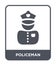 policeman icon in trendy design style. policeman icon isolated on white background. policeman vector icon simple and modern flat