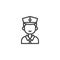 Policeman line icon