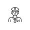 Policeman line icon