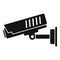 Policeman outdoor camera icon, simple style