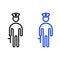 Policeman outline icon