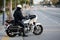 Policeman on a police motorbike