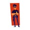 A policeman or police officer standing cartoon flat vector illustration isolated.